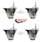 Service Caster 3 Inch Nylon 12 MM Threaded Stem Caster Set with Brake SCC-TS20S314-NYS-PLB-M1215-4 - alternate 2